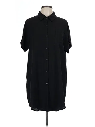 Pre-owned Assorted Brands Short Sleeve Blouse In Black