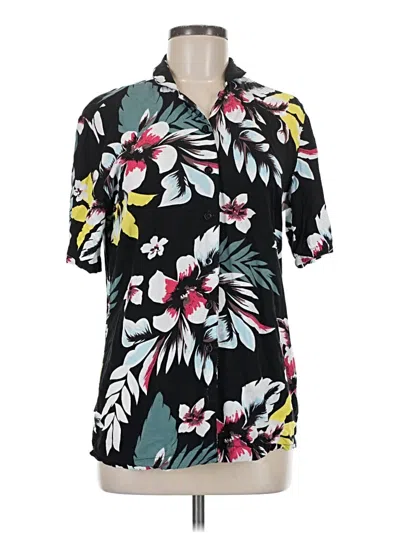 Pre-owned Assorted Brands Short Sleeve Blouse In Black