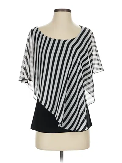 Pre-owned Assorted Brands Short Sleeve Blouse In Black