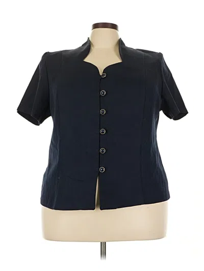 Pre-owned Assorted Brands Short Sleeve Blouse In Black
