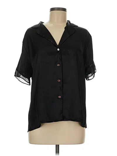 Pre-owned Assorted Brands Short Sleeve Blouse In Black