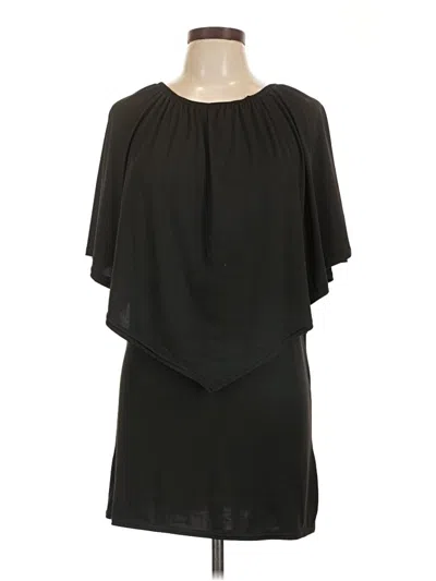 Pre-owned Assorted Brands Short Sleeve Blouse In Black
