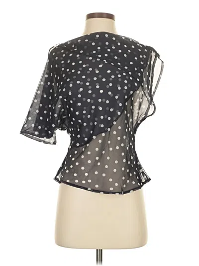 Pre-owned Assorted Brands Short Sleeve Blouse In Black