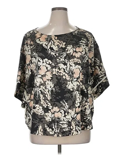 Pre-owned Assorted Brands Short Sleeve Blouse In Black