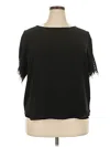 Assorted Brands Short Sleeve Blouse In Black