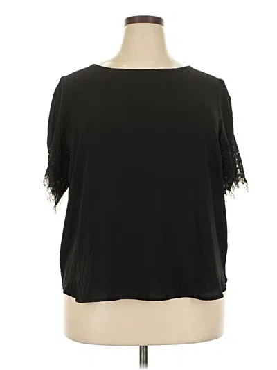 Assorted Brands Short Sleeve Blouse In Black