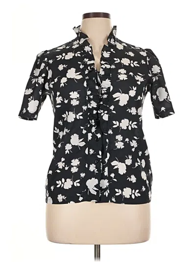 Pre-owned Assorted Brands Short Sleeve Blouse In Black