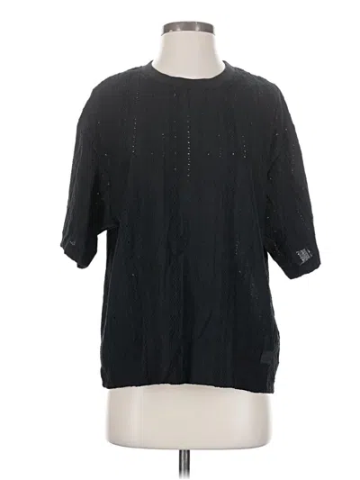 Pre-owned Assorted Brands Short Sleeve Blouse In Black