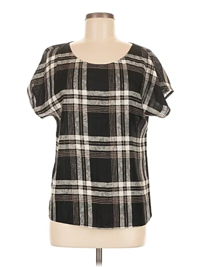 Pre-owned Assorted Brands Short Sleeve Blouse In Black