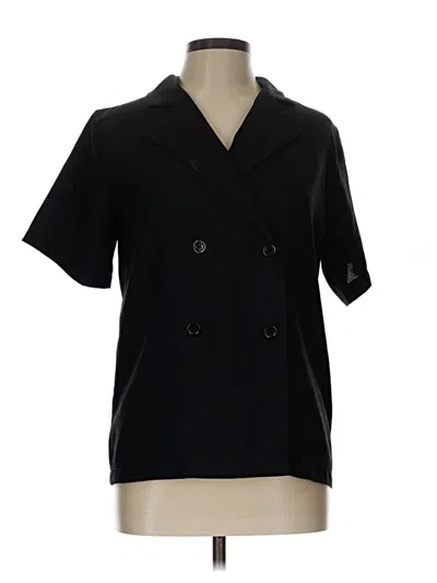 Pre-owned Assorted Brands Short Sleeve Blouse In Black