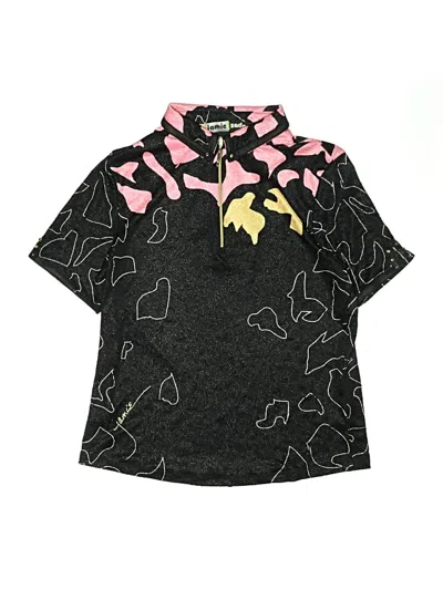 Pre-owned Assorted Brands Kids' Short Sleeve Blouse In Black