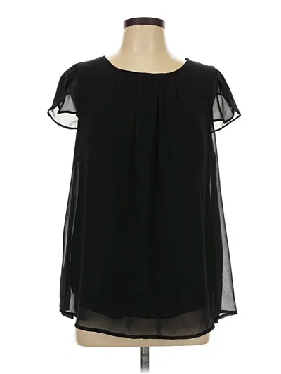 Pre-owned Assorted Brands Short Sleeve Blouse In Black