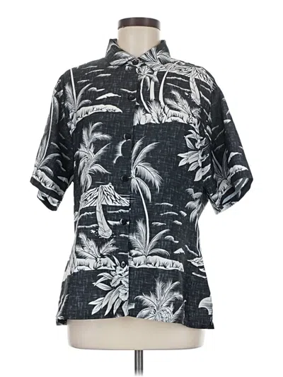 Pre-owned Assorted Brands Short Sleeve Blouse In Black