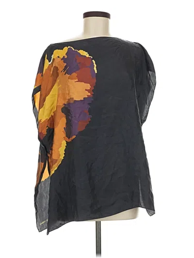 Pre-owned Assorted Brands Short Sleeve Blouse In Black