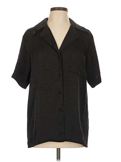 Assorted Brands Short Sleeve Blouse In Black