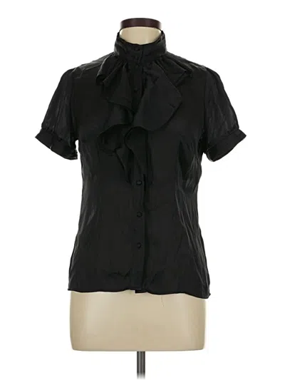 Pre-owned Assorted Brands Short Sleeve Blouse In Black