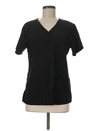 Pre-owned Assorted Brands Short Sleeve Blouse In Black