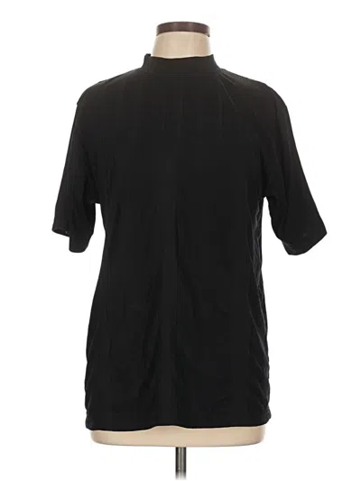 Pre-owned Assorted Brands Short Sleeve Blouse In Black