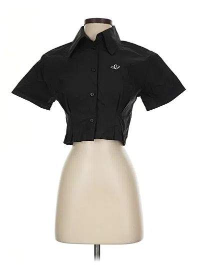 Assorted Brands Short Sleeve Blouse In Black