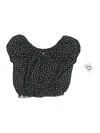 Assorted Brands Short Sleeve Blouse In Black