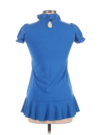 Pre-owned Assorted Brands Short Sleeve Blouse In Blue