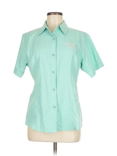 Pre-owned Assorted Brands Short Sleeve Blouse In Blue