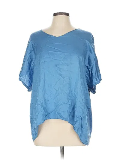 Pre-owned Assorted Brands Short Sleeve Blouse In Blue