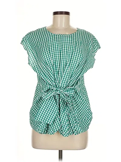 Pre-owned Assorted Brands Short Sleeve Blouse In Blue