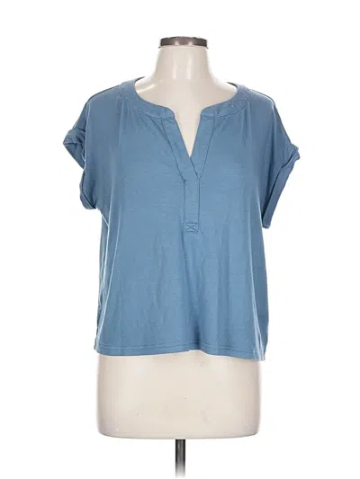 Pre-owned Assorted Brands Short Sleeve Blouse In Blue