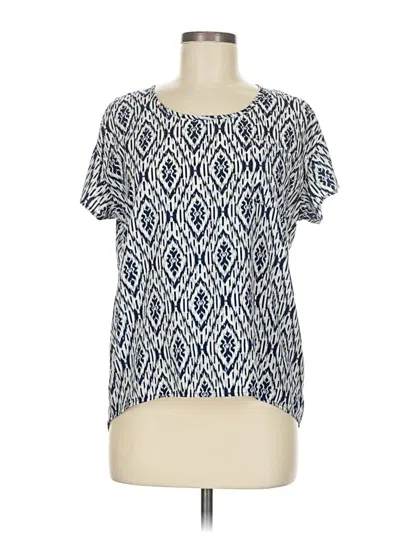 Pre-owned Assorted Brands Short Sleeve Blouse In Blue