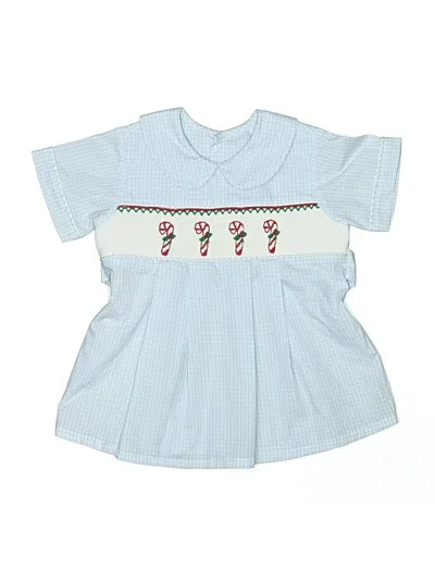 Pre-owned Assorted Brands Kids' Short Sleeve Blouse In Blue