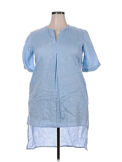 Pre-owned Assorted Brands Short Sleeve Blouse In Blue