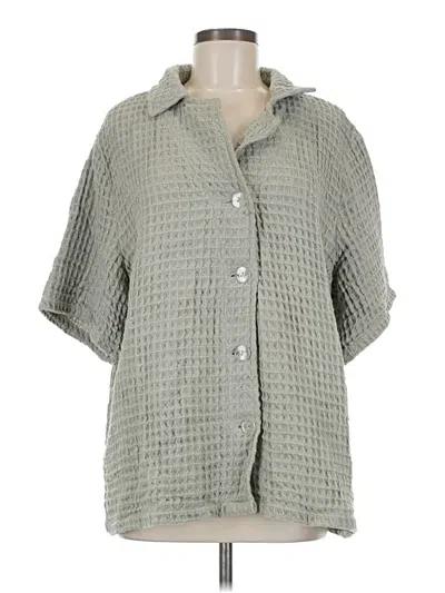 Pre-owned Assorted Brands Short Sleeve Blouse In Blue