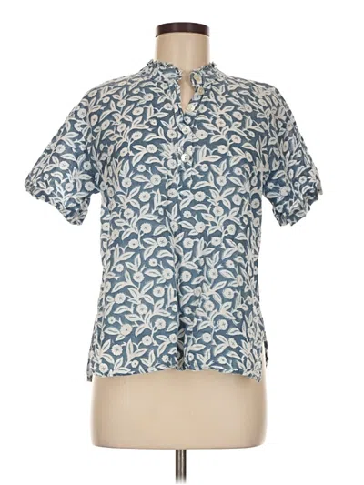 Pre-owned Assorted Brands Short Sleeve Blouse In Blue