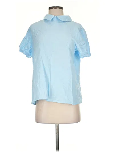 Pre-owned Assorted Brands Short Sleeve Blouse In Blue