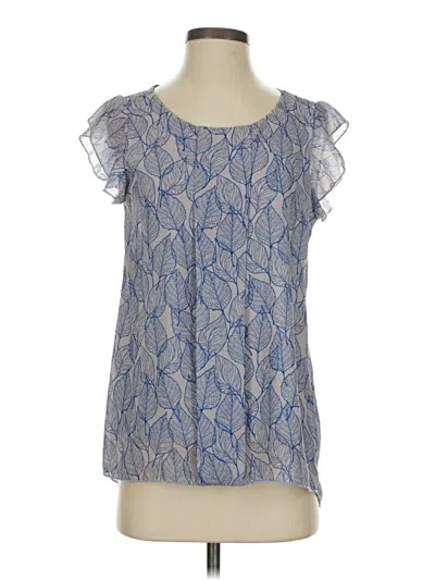 Pre-owned Assorted Brands Short Sleeve Blouse In Blue