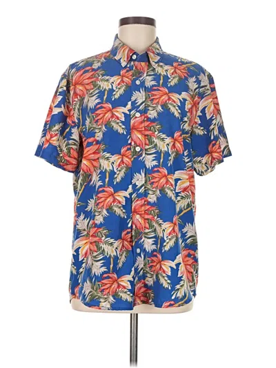 Pre-owned Assorted Brands Short Sleeve Blouse In Blue
