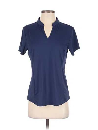 Pre-owned Assorted Brands Short Sleeve Blouse In Blue