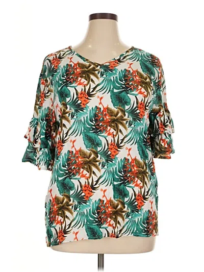 Assorted Brands Short Sleeve Blouse In Blue