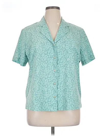 Pre-owned Assorted Brands Short Sleeve Blouse In Blue