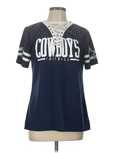 Pre-owned Assorted Brands Short Sleeve Blouse In Blue