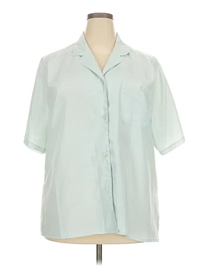 Pre-owned Assorted Brands Short Sleeve Blouse In Blue