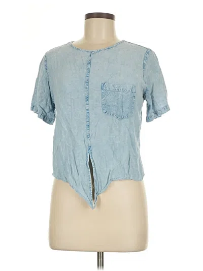 Pre-owned Assorted Brands Short Sleeve Blouse In Blue