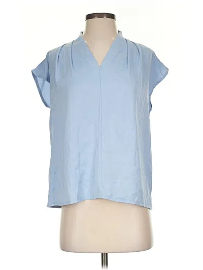 Pre-owned Assorted Brands Short Sleeve Blouse In Blue