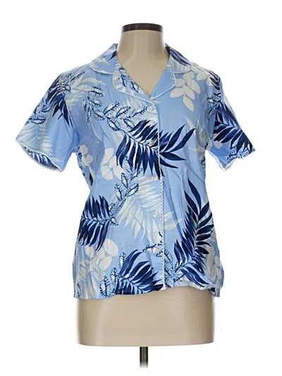 Pre-owned Assorted Brands Short Sleeve Blouse In Blue
