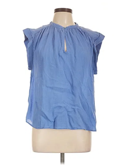 Assorted Brands Short Sleeve Blouse In Blue