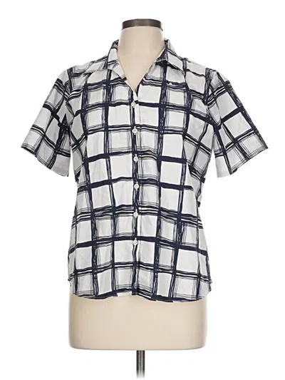 Pre-owned Assorted Brands Short Sleeve Blouse In Blue