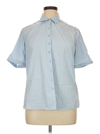 Pre-owned Assorted Brands Short Sleeve Blouse In Blue