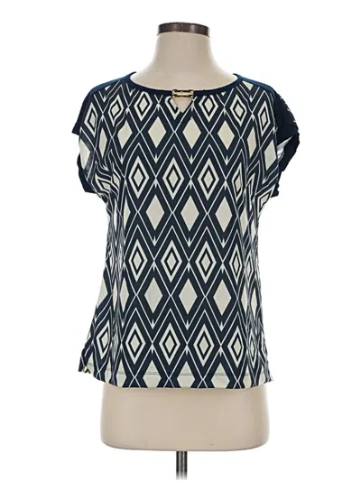 Pre-owned Assorted Brands Short Sleeve Blouse In Blue