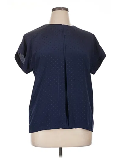 Pre-owned Assorted Brands Short Sleeve Blouse In Blue